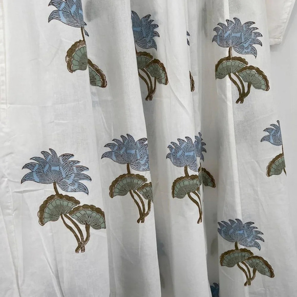 Cotton Hand Block Print Floral Maxi Dress - Picture 3 of 6